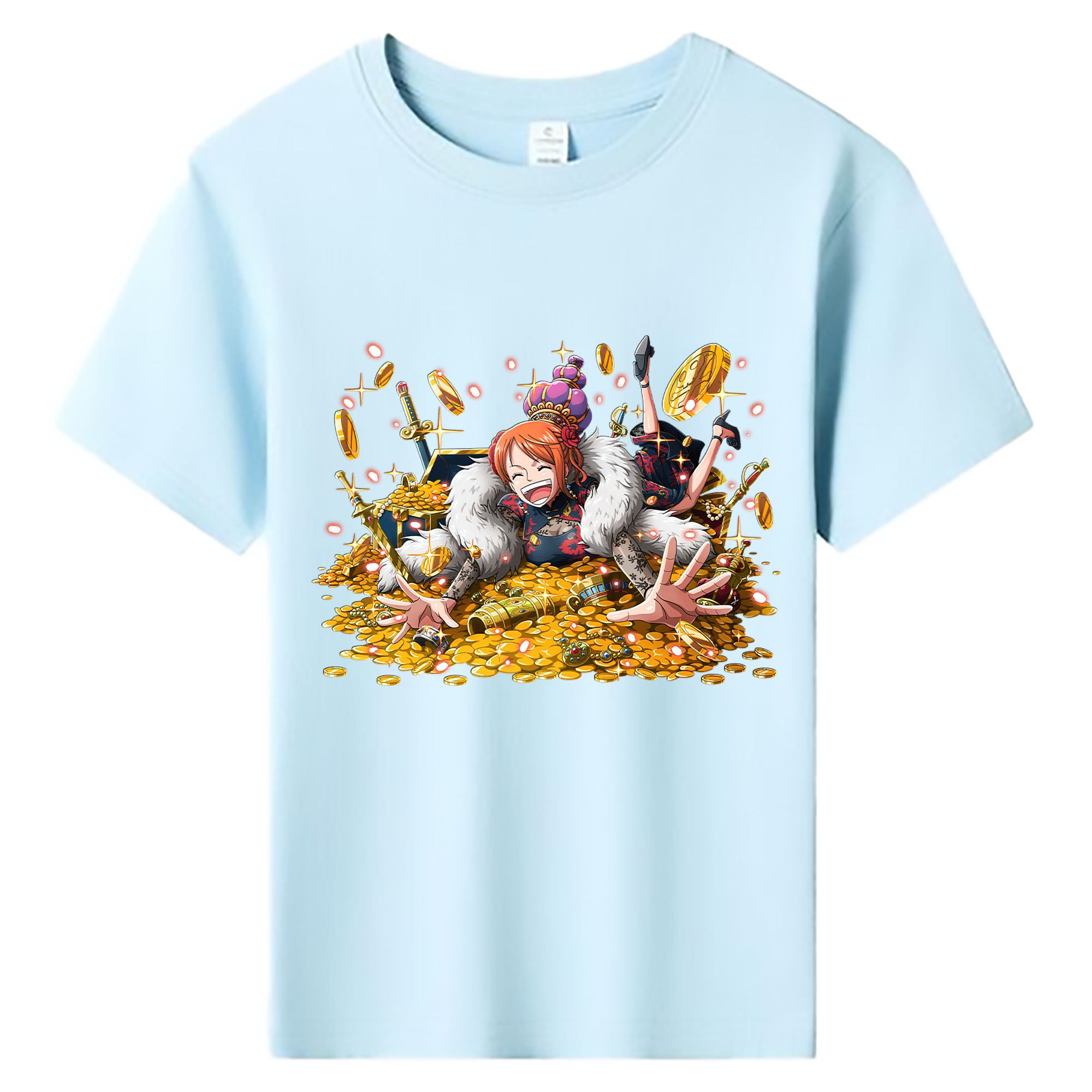 （画像用） ワンピース ナミ ONE PIECE Nami 綿100％キッズTシャツ（フロントプリント）